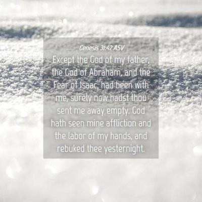 Picture 04 - Genesis 31:42 ASV - Except the God of my father, the God of Abraham, - Bible Verse Picture