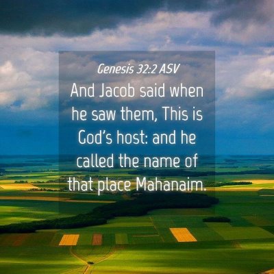 Picture 04 - Genesis 32:2 ASV - And Jacob said when he saw them, This is God's - Bible Verse Picture