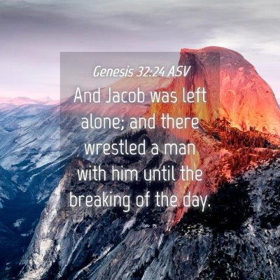Picture 04 - Genesis 32:24 ASV - And Jacob was left alone; and there wrestled a - Bible Verse Picture