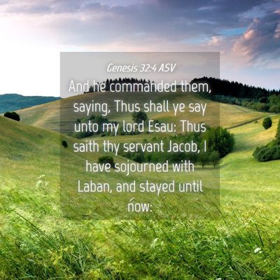 Picture 04 - Genesis 32:4 ASV - And he commanded them, saying, Thus shall ye say - Bible Verse Picture