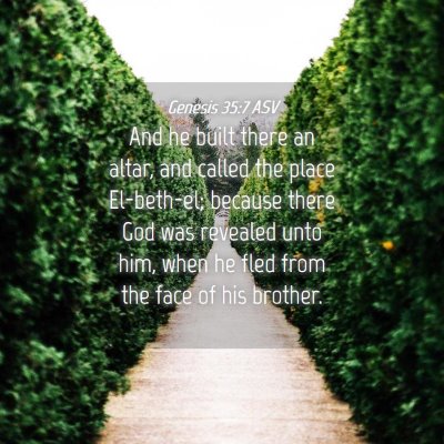 Picture 04 - Genesis 35:7 ASV - And he built there an altar, and called the place - Bible Verse Picture