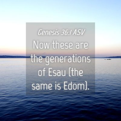 Picture 04 - Genesis 36:1 ASV - Now these are the generations of Esau (the same - Bible Verse Picture