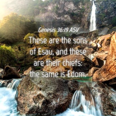 Picture 04 - Genesis 36:19 ASV - These are the sons of Esau, and these are their - Bible Verse Picture