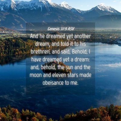 Picture 04 - Genesis 37:9 ASV - And he dreamed yet another dream, and told it to - Bible Verse Picture