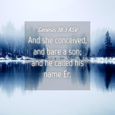 Picture 04 - Genesis 38:3 ASV - And she conceived, and bare a son; and he called - Bible Verse Picture