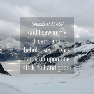 Picture 04 - Genesis 41:22 ASV - And I saw in my dream, and, behold, seven ears - Bible Verse Picture