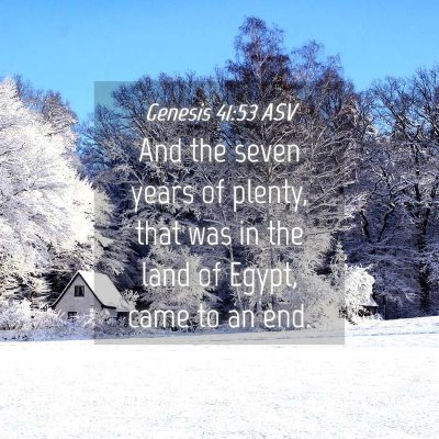 Picture 04 - Genesis 41:53 ASV - And the seven years of plenty, that was in the - Bible Verse Picture