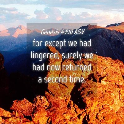 Picture 04 - Genesis 43:10 ASV - for except we had lingered, surely we had now - Bible Verse Picture