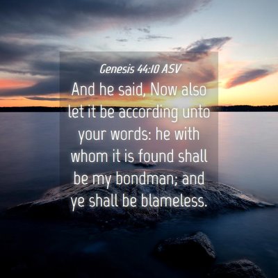 Picture 04 - Genesis 44:10 ASV - And he said, Now also let it be according unto - Bible Verse Picture