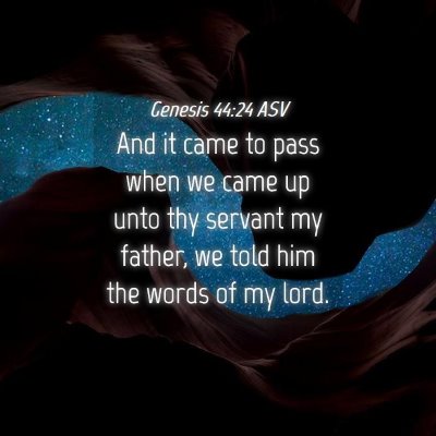 Picture 04 - Genesis 44:24 ASV - And it came to pass when we came up unto thy - Bible Verse Picture