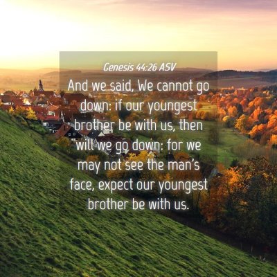 Picture 04 - Genesis 44:26 ASV - And we said, We cannot go down: if our youngest - Bible Verse Picture