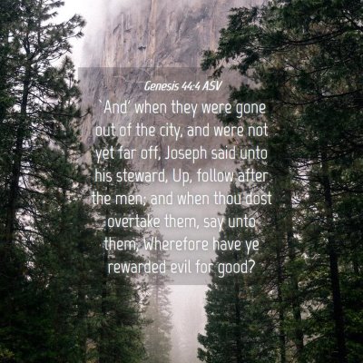 Picture 04 - Genesis 44:4 ASV - `And' when they were gone out of the city, and - Bible Verse Picture