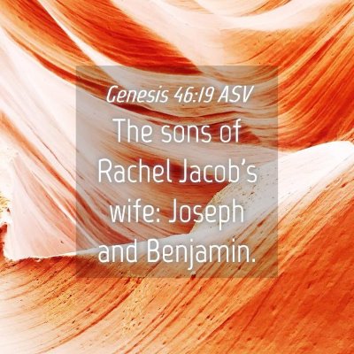 Picture 04 - Genesis 46:19 ASV - The sons of Rachel Jacob's wife: Joseph and - Bible Verse Picture