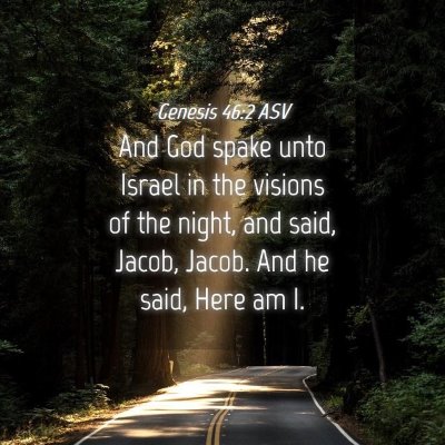 Picture 04 - Genesis 46:2 ASV - And God spake unto Israel in the visions of the - Bible Verse Picture