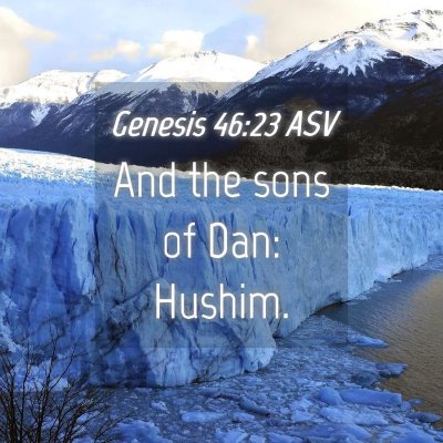 Picture 04 - Genesis 46:23 ASV - And the sons of Dan: - Bible Verse Picture