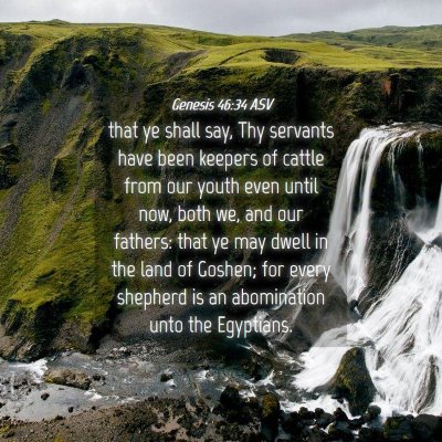 Picture 04 - Genesis 46:34 ASV - that ye shall say, Thy servants have been keepers - Bible Verse Picture