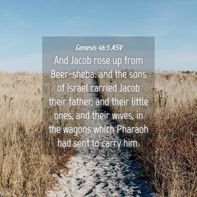 Picture 04 - Genesis 46:5 ASV - And Jacob rose up from Beer-sheba: and the sons - Bible Verse Picture