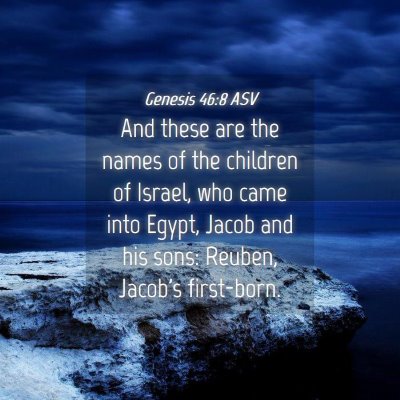 Picture 04 - Genesis 46:8 ASV - And these are the names of the children of - Bible Verse Picture
