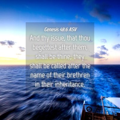 Picture 04 - Genesis 48:6 ASV - And thy issue, that thou begettest after them, - Bible Verse Picture