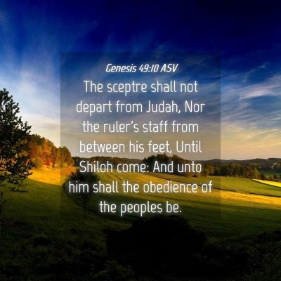 Picture 04 - Genesis 49:10 ASV - The sceptre shall not depart from Judah, Nor the - Bible Verse Picture