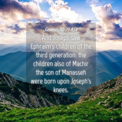 Picture 04 - Genesis 50:23 ASV - And Joseph saw Ephraim's children of the third - Bible Verse Picture