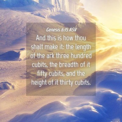 Picture 04 - Genesis 6:15 ASV - And this is how thou shalt make it: the length of - Bible Verse Picture