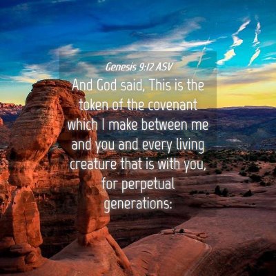 Picture 04 - Genesis 9:12 ASV - And God said, This is the token of the covenant - Bible Verse Picture