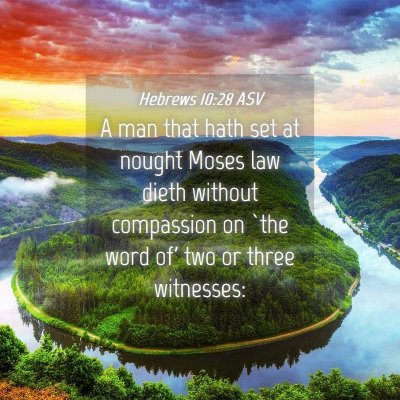 Picture 04 - Hebrews 10:28 ASV - A man that hath set at nought Moses law dieth - Bible Verse Picture