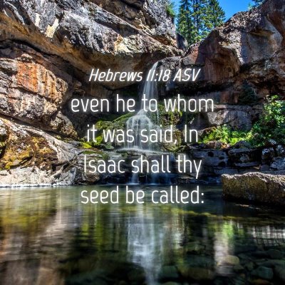 Picture 04 - Hebrews 11:18 ASV - even he to whom it was said, In Isaac shall thy - Bible Verse Picture