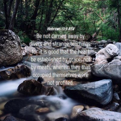 Picture 04 - Hebrews 13:9 ASV - Be not carried away by divers and strange - Bible Verse Picture