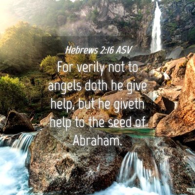 Picture 04 - Hebrews 2:16 ASV - For verily not to angels doth he give help, but - Bible Verse Picture