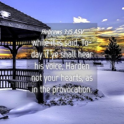 Picture 04 - Hebrews 3:15 ASV - while it is said, To-day if ye shall hear his - Bible Verse Picture