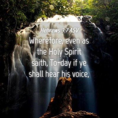 Picture 04 - Hebrews 3:7 ASV - Wherefore, even as the Holy Spirit saith, To-day - Bible Verse Picture
