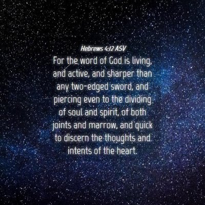 Picture 04 - Hebrews 4:12 ASV - For the word of God is living, and active, and - Bible Verse Picture