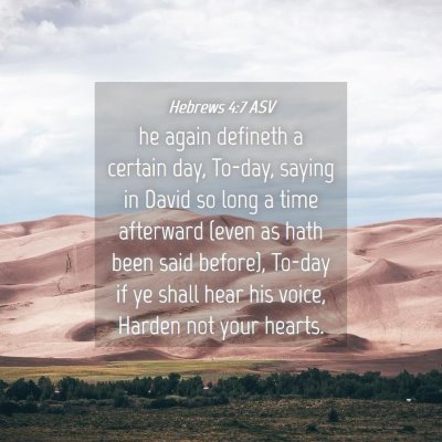 Picture 04 - Hebrews 4:7 ASV - he again defineth a certain day, To-day, saying - Bible Verse Picture