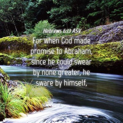 Picture 04 - Hebrews 6:13 ASV - For when God made promise to Abraham, since he - Bible Verse Picture