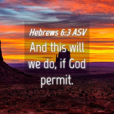 Picture 04 - Hebrews 6:3 ASV - And this will we do, if God - Bible Verse Picture