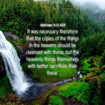 Picture 04 - Hebrews 9:23 ASV - It was necessary therefore that the copies of the - Bible Verse Picture