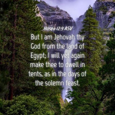 Picture 04 - Hosea 12:9 ASV - But I am Jehovah thy God from the land of Egypt; - Bible Verse Picture