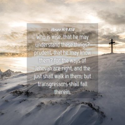 Picture 04 - Hosea 14:9 ASV - Who is wise, that he may understand these things? - Bible Verse Picture