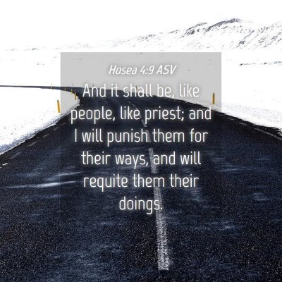 Picture 04 - Hosea 4:9 ASV - And it shall be, like people, like priest; and I - Bible Verse Picture