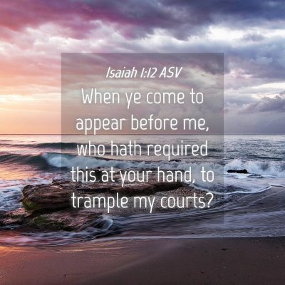 Picture 04 - Isaiah 1:12 ASV - When ye come to appear before me, who hath - Bible Verse Picture