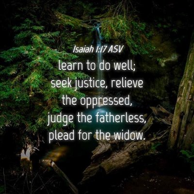 Picture 04 - Isaiah 1:17 ASV - learn to do well; seek justice, relieve the - Bible Verse Picture