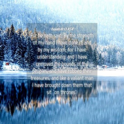 Picture 04 - Isaiah 10:13 ASV - For he hath said, By the strength of my hand I - Bible Verse Picture