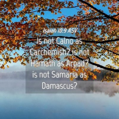 Picture 04 - Isaiah 10:9 ASV - Is not Calno as Carchemish? is not Hamath as - Bible Verse Picture