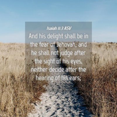 Picture 04 - Isaiah 11:3 ASV - And his delight shall be in the fear of Jehovah; - Bible Verse Picture