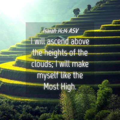 Picture 04 - Isaiah 14:14 ASV - I will ascend above the heights of the clouds; I - Bible Verse Picture