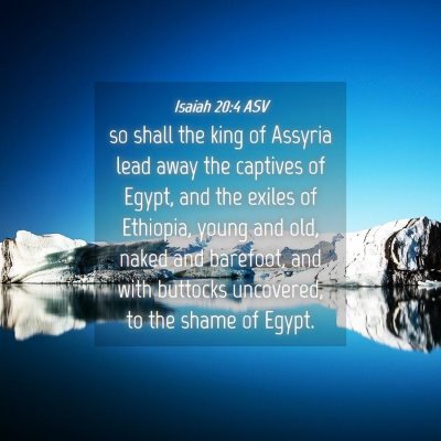 Picture 04 - Isaiah 20:4 ASV - so shall the king of Assyria lead away the - Bible Verse Picture