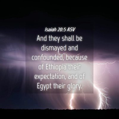 Picture 04 - Isaiah 20:5 ASV - And they shall be dismayed and confounded, - Bible Verse Picture