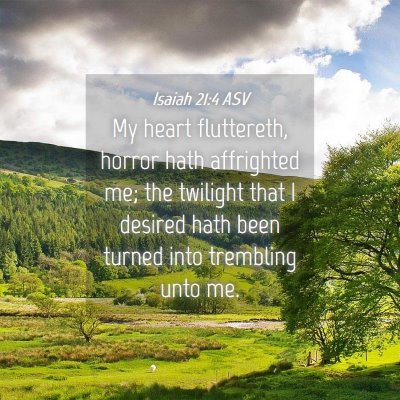 Picture 04 - Isaiah 21:4 ASV - My heart fluttereth, horror hath affrighted me; - Bible Verse Picture